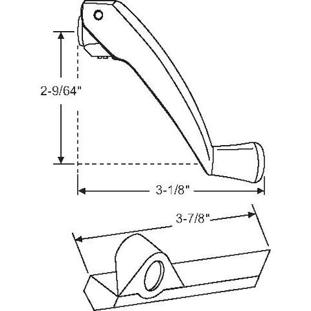 Strybuc Folding Crank Handle/Cover Kit 900-8869BR-F
